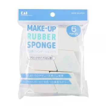 Kai Corporation Kai Corporation Foundation Puff Спонж для макияжа Кушон для тонального крема Rhombus 6P KQ3062 6 (х 1)