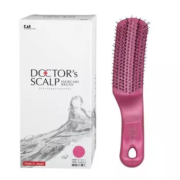 KAI Hair Brush Scalp Care Brush Regular Scalp Care Pink KQ1600 Doctor s