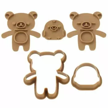 Kai KAI cookie cutter Rilakkuma stamp allows you to create facial expressions Cuddle cookie cutter Made in Japan DN0200