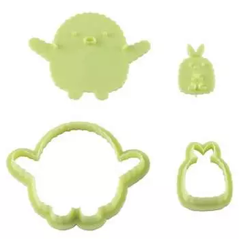 Kai KAI cookie cutter stamp allows you to create facial expressions Cuddle cutter set Sumikko Gurashi Tonkatsu Fried Shrimp Tail Made in Japan DN0502
