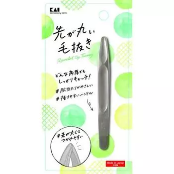 Kai KAI Round Tip Tweezers Gentle Skin Touch Tweezers Wide Range Hollow KQ3211
