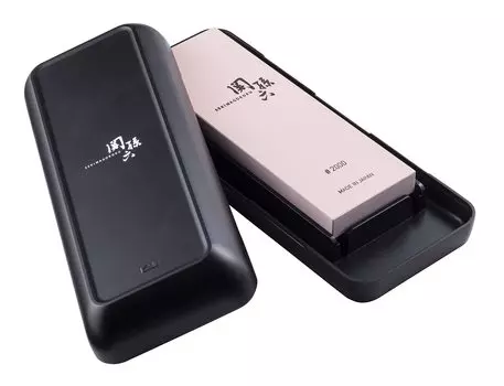 Kai KAI Seki Magoroku Medium Whetstone Knife Sharpener Storage Case Included Made in Japan AP0331 #2000