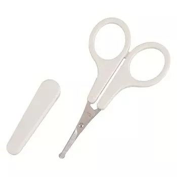 Kai KAI Тонкие лезвия Безопасные круглые колпачки Тонкие ножницы для волос в носу KQ1702 Ножницы, наконечник, в комплекте, лезвие, серебряный