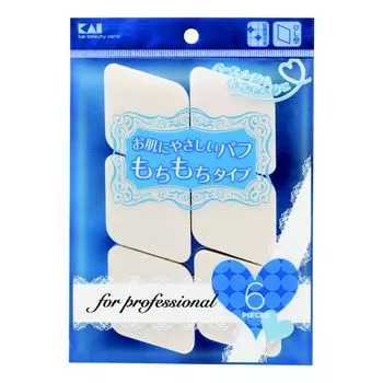 Kai KQ3234 Professional fan de puff diamond type 6PSBR 6 pieces (x 1)