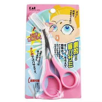 Kai Mayu scissors with comb pink KQ-809
