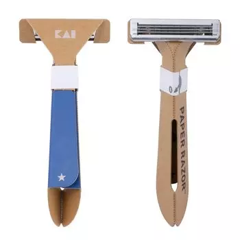 Kai Paper Razor одноразовая T-образная бритва водостойкая 3 лезвия 10 штук