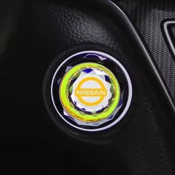 (КАИ) Подходит для Nissan Кнопка запуска двигателя автомобиля Кристалл Одна кнопка запуска Крышка кнопки двигателя Крышка кнопки двигателя автомобиля Крышка кнопки переключателя Украшение