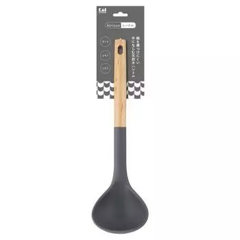 KAI Половник Половник Kiricon Устойчивый к царапинам наконечник Силиконовая резина FSC Сертифицированная ручка из натурального дерева DE6312