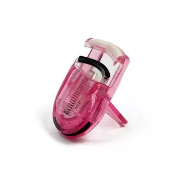 KAI portable eyelash curler (pink, silicone type)