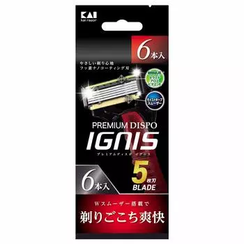 Kai PREMIUM DISPO IGNIS одноразовая бритва 6 шт 5 лезвий