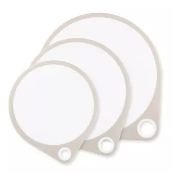 KAI Round Cutting Board 3 Piece Set White 25cm M 30cm L Cooking Utensils Set for Living Alone (S & & 35cm) белый