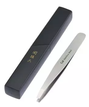 Kai Seki Magoroku Tweezers Made in Japan Tweezers Storage Case Included Nose Hair Eyebrow Unwanted Hair HC1805