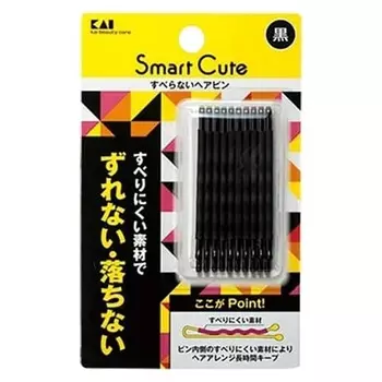 kai smartcute non-slip hairpin black
