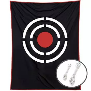 KAIDIDA Golf Target Golf Target with String Golf Net Replacement Target Golf Practice Equipment Black Outdoor Velvet 0.75x1m