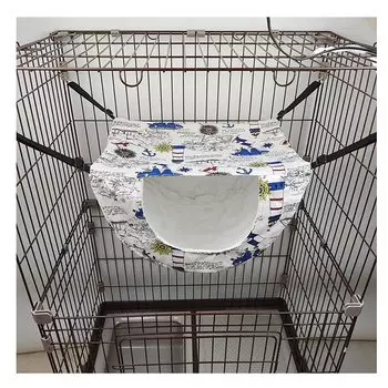 Kaijoy Cat Hammock Bed Pet Bed Разноцветный рисунок с изображением мелких животных Мягкий Популярный Прочный Стильный Дышащий Кресло Клетка Регулируемая веревка Кровать для домашних животных Гамак для кошек белый