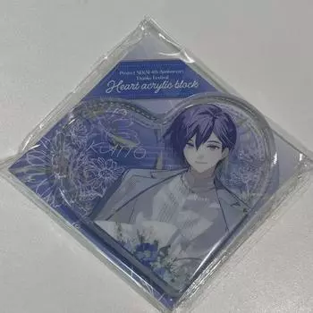 Kaito Thanksgiving 4th Anniversary Heart Acrylic Block Pseka Vocaloid Bocaro