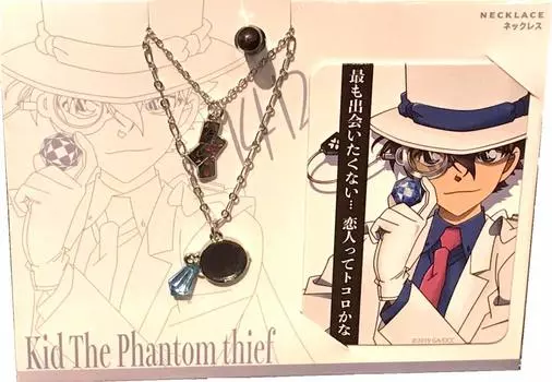 Kaitou Kid Icon Necklace with Message Detective Conan USJ Official Universal Studios Japan 2019