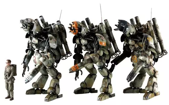 Kaiyodo Artpla ARTPLA Maschinen Krieger Final Hund Set Jerry Can Uncle Scale Unpainted Plastic Model Kit & 1/35