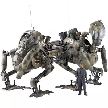 Kaiyodo Artpla ARTPLA Maschinen Krieger Kangoor of Mechanic Soldier Scale Unpainted Plastic Model Kit AP045 (Set 2) & 1/35
