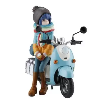 Kaiyodo Artpla ARTPLA Yuru Rin Shima and Bike Set Anime Scale Unpainted Plastic Model Kit Camp 1/24