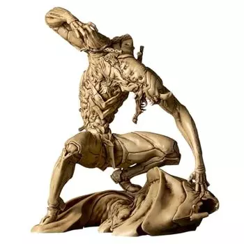 Kaiyodo Artplastic ARTPLA SCULPTURE WORKS Evangelion Unit 2 Beast 2nd Form The Beast Geofront Blood Fight, Beige Color Ver., Total Height Approx. 6.7
