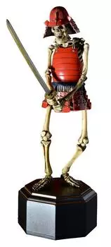 Kaiyodo Takeya Freely Figure Skeleton Warrior Painted 150mm Painted Moving Figure Approximum. ПВХ и АБС КТ-010