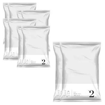 Kaiyu Hands Compression Manual Set of 10 x Clothes No Pump Double Clothes Compression Business Futon Compression Storage Bag x Bags, Roll, (60 40см),