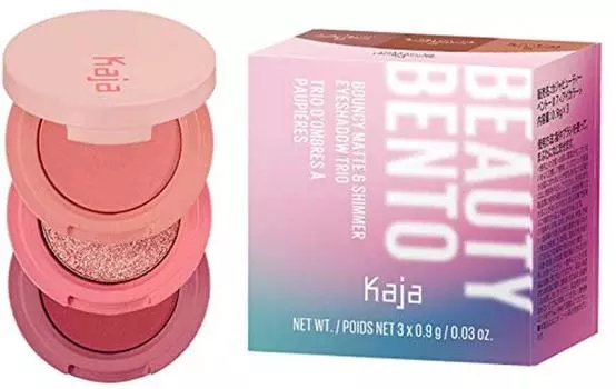 Kaja Beauty Bento Glowing Eyeshadow Trio [07 Гуава]