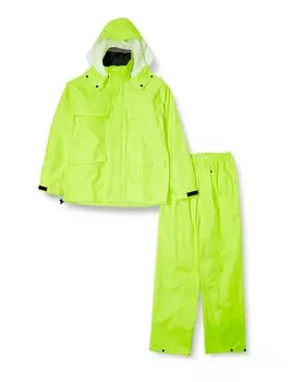 Kajimake Work Rain Top and Bottom Fully Takumi Rain F M Suit, Set, Mesh-Lined, Suit, Green,