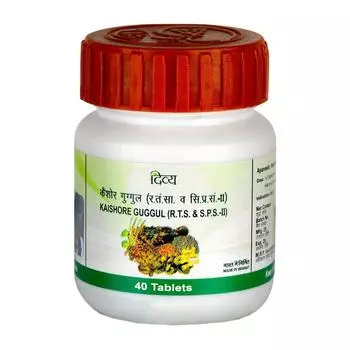 Кайшор Гуггул (40 таб, 500 мг), Kaishore Guggul, Patanjali