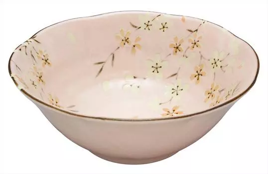 Kaju Al Life Large Bowl Pink 19.2cm Mino Ware Hannari Sakura Noodle Bowl K12280