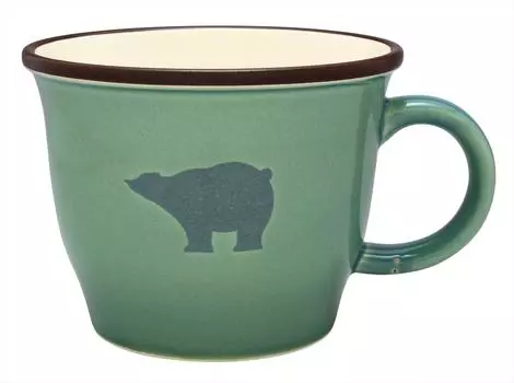 Kaju Al Life Mug Gray 340ml Mino Ware Silhouette Mug Bear K12179
