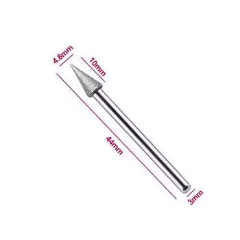 3 мм хвостовик алмазная шлифовальная головка шлифовальная игольчатая бита борфреза мини дрель для металла стекло нефрит гравировка сверление резьба инструмент 01
