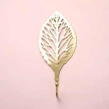 Крючок из кованого железа в скандинавском стиле в форме листа, настенная вешалка, органайзер для ванной комнаты 1