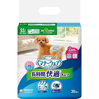 как Manners носить удобно для очень маленьких и маленьких SS 30 штук x 2 [Продается комплект] долгосрочные подгузники, унисекс, для собак, размер,