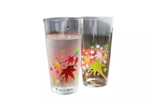 как Марумо Такаги Керамика Прохладный Осенние Листья Стакан Пара Стакан Пара Осенние Листья Свадебный Подарок Подарок на Середину Года Изменение в зависимости от Температуры