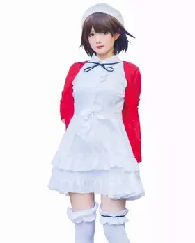 Как воспитать скучную девушку Мегуми Като Косплей Набор из 7 предметов с париком Мегуми Като [milky time] Saekano (M) красный