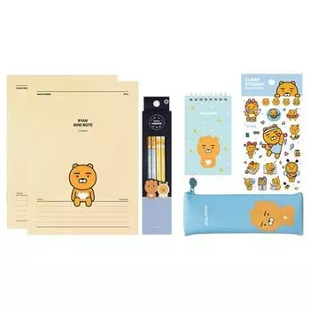 Kakao Friends 6-piece stationery set, Ryan, 1 set, Koreas best character