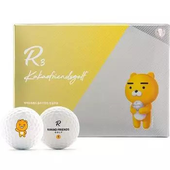 Kakao Friends Golf R3 Friends Edition, 3 предмета, 12 шт., белый, 12 предметов, 1 комплект, лучший персонаж Кореи