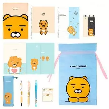 Kakao Friends Study Mate Stationery Set, Ryan, 1 piece, Koreas best character