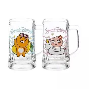 Kakao Friends Summer Holiday Hope Glass Ryan + Apeach, 1 комплект, лучший персонаж Кореи