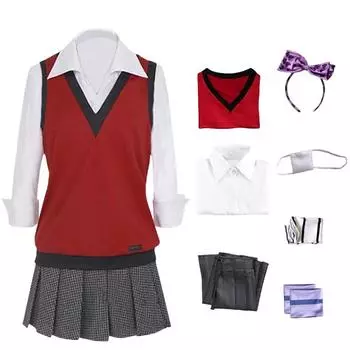 Kakegurui Ikishima Midari Cosplay Costume Set Party Event Halloween Playing Role S
