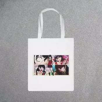 Kakegurui Yumeko Jabami аниме модная холщовая сумка-шоппер Harajuku Goth Top большая вместительная женская сумка винтажная сумка на плечо 24*26cm
