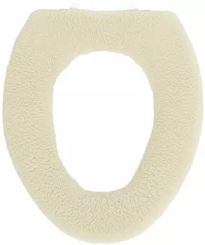 Kakiuchi Toilet Seat Cover O Shape Beige Machine Washable Just Cover and Fasten Easy Set SELECT JUST FIT