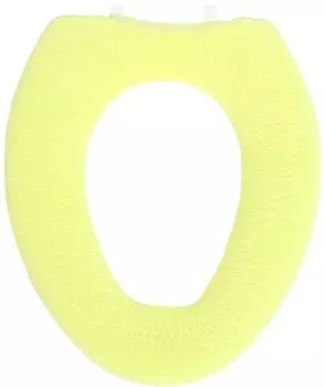 Kakiuchi Toilet Seat Cover O Type Yellow Machine Washable Just Cover and Fasten Easy Set SELECT JUST FIT