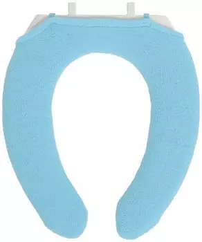 Kakiuchi Toilet Seat Cover U Shape Blue Machine Washable Large Socket Easy Set SELECT JUST FIT