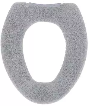 Kakiuchi Toilet Seat Cover Width 25 x Depth 16 x Height 2 cm Gray Machine washable Just cover and fasten No need to thread pipes Neat fit SELECT JUST