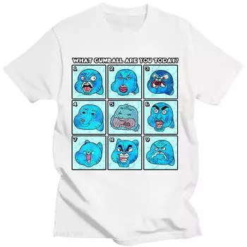 КАКОЙ ТЫ СЕГОДНЯ, ГАМБАЛ, футболка с принтом, смешные футболки с эмоциями, футболки с коротким рукавом, хлопковая удобная футболка, модные топы Y2K унисекс XS чёрный