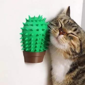Кактус Когтеточка для кошек Устройство для царапания домашних животных Игрушка-когтеточка для кошек Помогает домашним животным Эмоции Игрушка для царапания домашних животных One Size белый