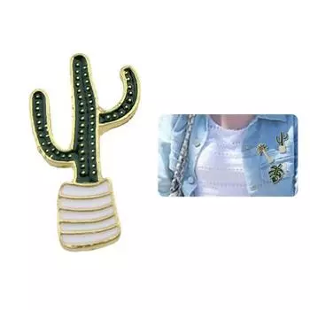 Кактус Кокосовая Пальма Лист Брошь Булавка Нагрудник Свадебные Украшения Шарф Аксессуар 2#